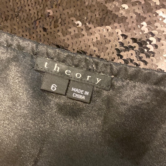 Theory Roxanne Black Sequin Skirt, Size 6 - Picture 2 of 3